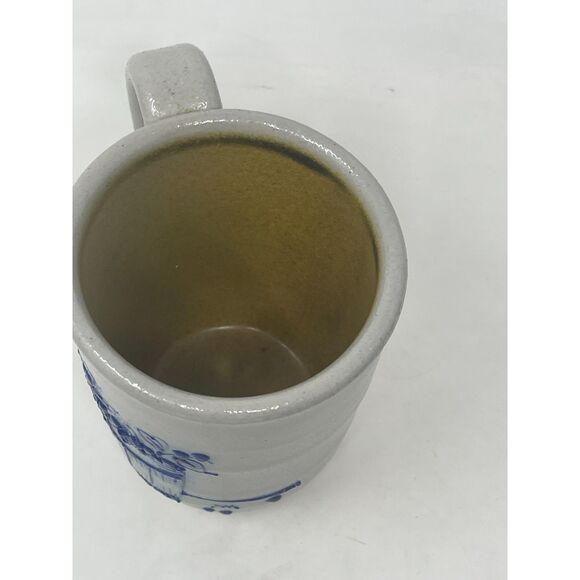 SALMON FALLS Salt Glaze Stoneware 16 oz Coffee Mug BLUEBERRY Basket Vintage - Picture 4 of 6